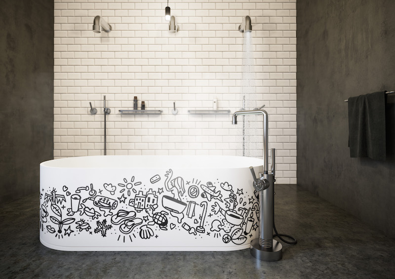 Badkamerinspiratie. Designdouches en kranen voor de badkamer soho RAW van JeeO #badkamerinspiratie #badkamer #designkranen #douche #jeeo