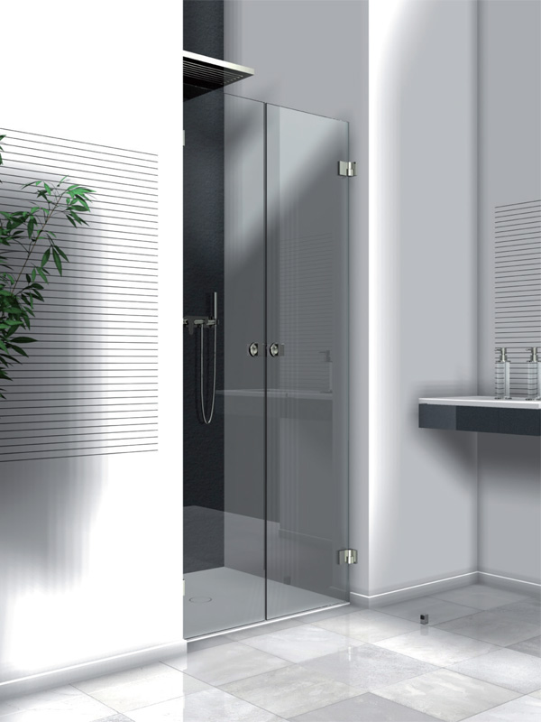 Aquaconcept douche met dubbele douchedeuren op maat gemaakt serie 172 Style Concept