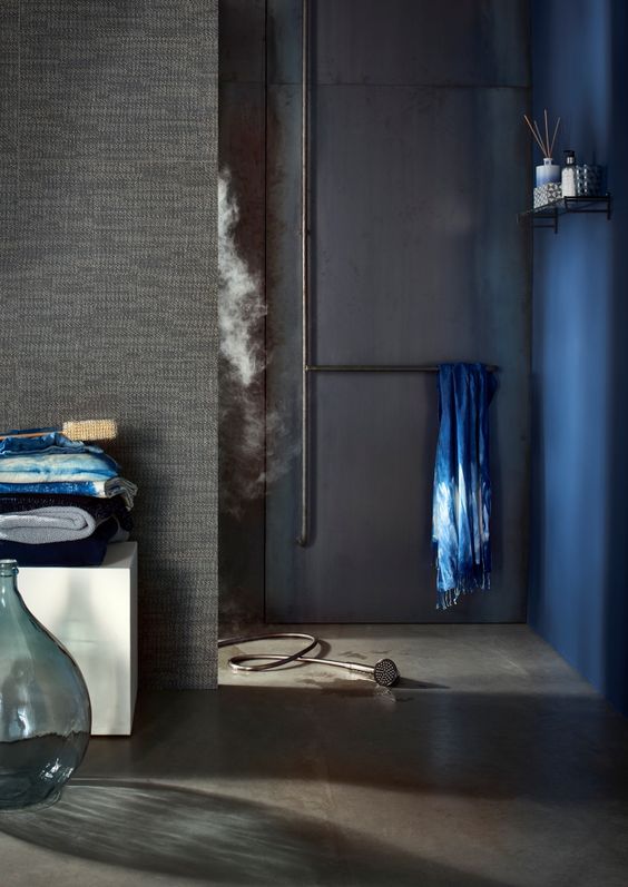 Badkamer trend - Indigo Lines via Cleopatra