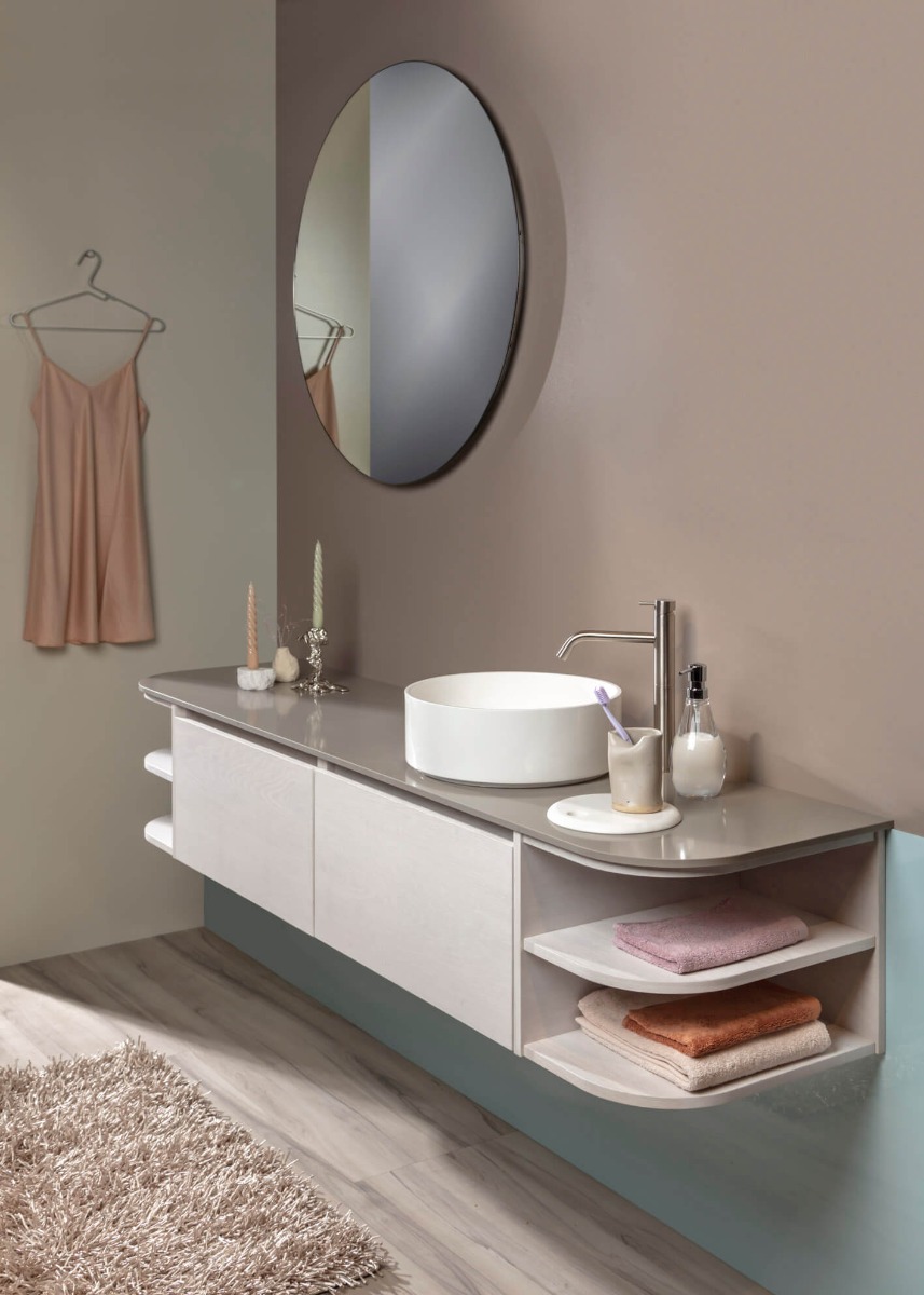 Badkamer trends 2021. Inspiratie voor de badkamer. Qisani via Dekker Zevenhuizen #badkamer #badkamertrends #badkamerinspiratie #verbouwen #dekkerzevenhuizen #badkamermeubel #qisani