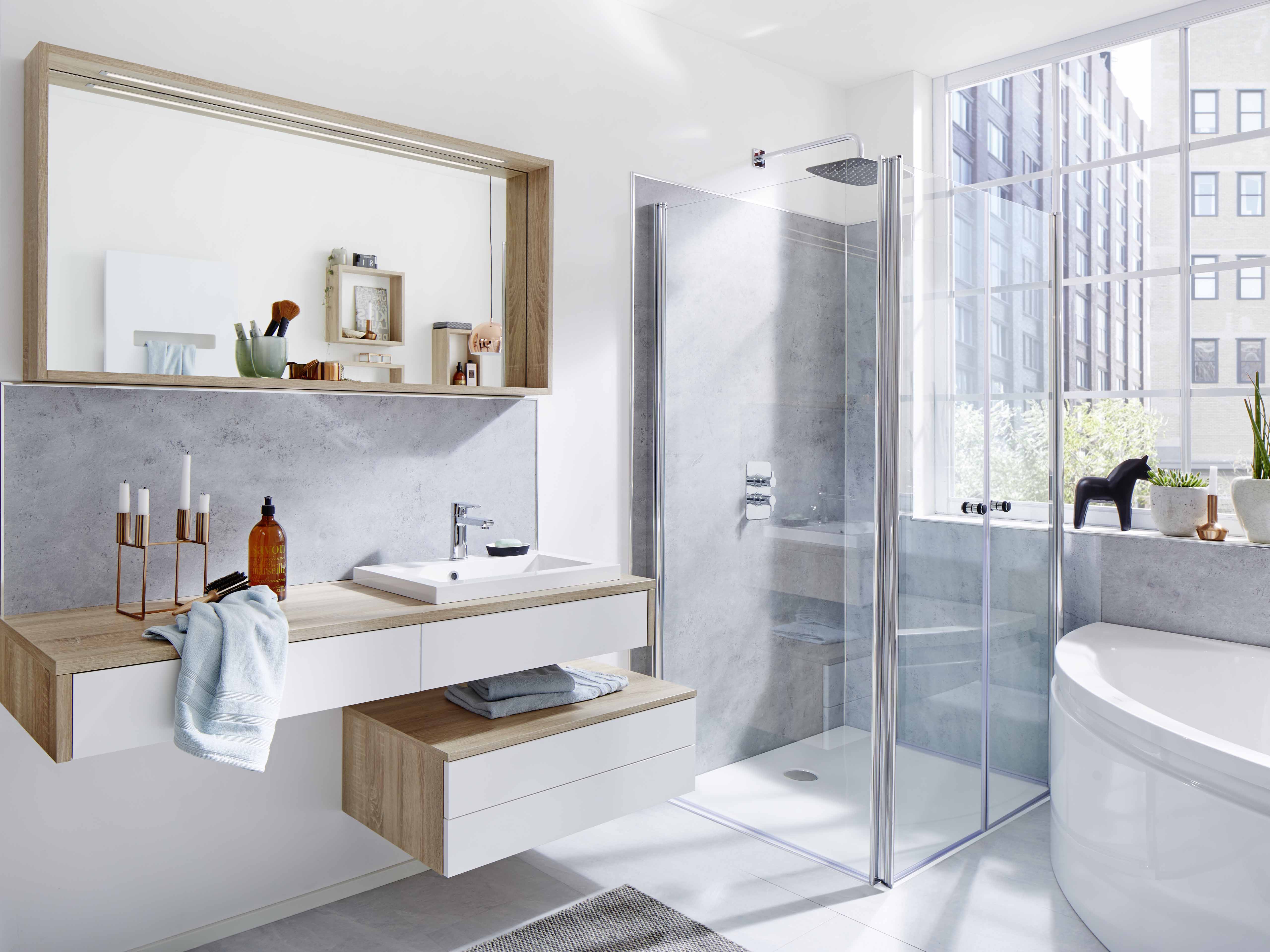 Inklapbare glazen doucheafscheiding voor de kleinere badkamer HSK Exklusiv