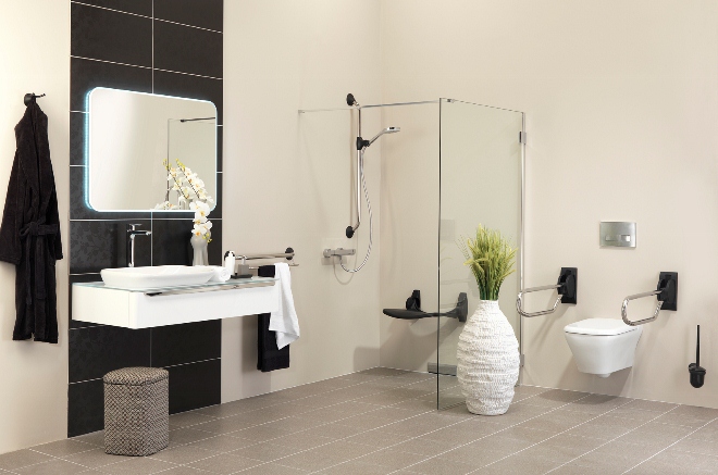 Badkamer aangepast sanitair Handicare
