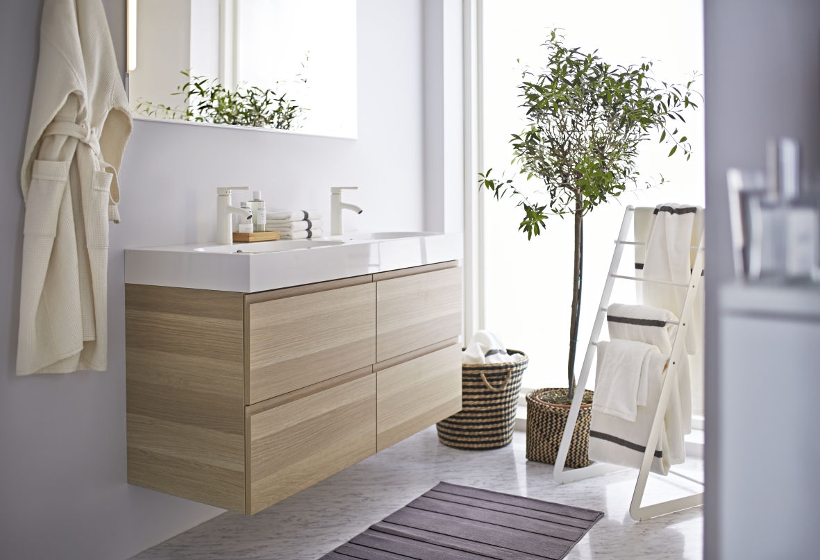 Ikea badkemermeubel hout