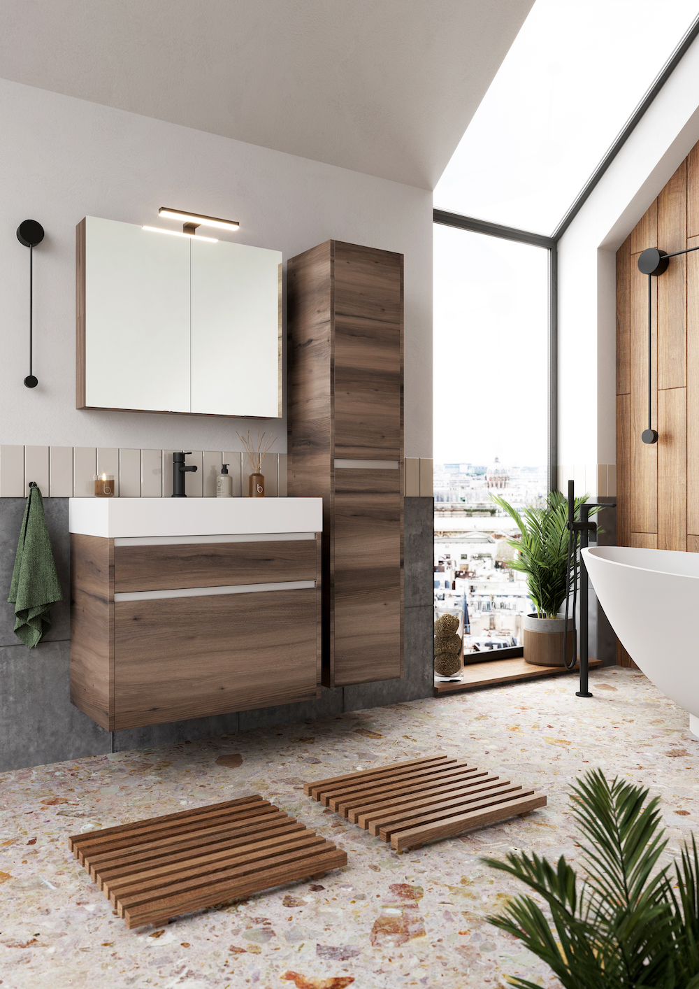 Duurzame en groene badkamer. mijn bad in stijl #badkamer #duurzaam #hout #badkamermeubel #badkamerinspiratie #badkameridee