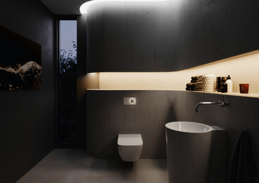 Bedeiningsplaat toilet Viega Visign for More 202 met licht #design #bedieningsplaat #viega