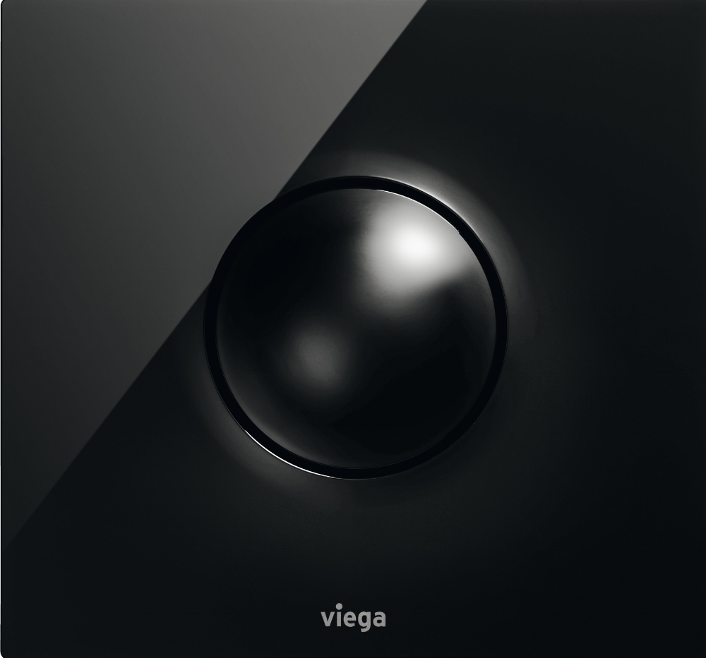 Design bedieningsplaat voor de wc Viega Visign for Style in de stijlvolle kleur zwart