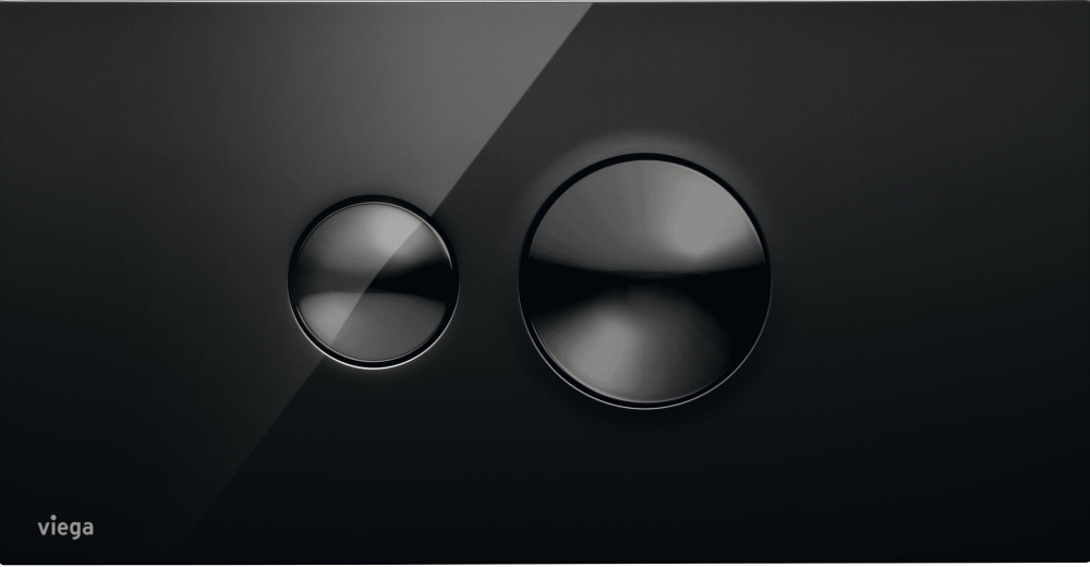 Design bedieningsplaat voor de wc Viega Visign for Style in de stijlvolle kleur zwart