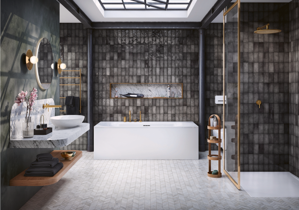 Luxe wellness badkamer Villeroy en Boch #badkamer #badkamerinspiratie #badkamertrends #wellness #villeroyboch