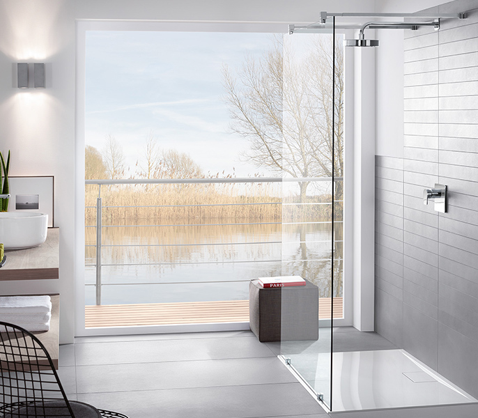 Inloopdouche Villeroy & Boch met douchevloer Architectura Metalrim