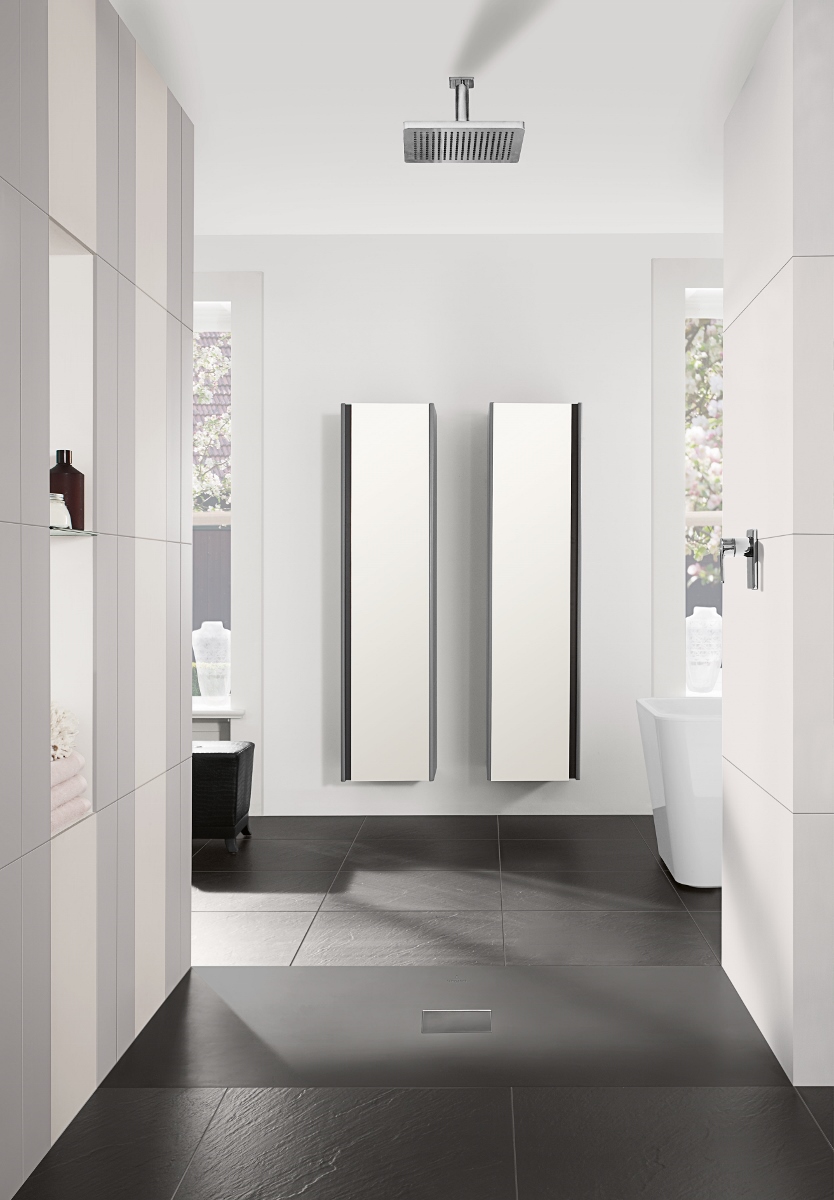 Inloopdouche met ingebouwde douchevloer Squaro Infinity van Villeroy & Boch