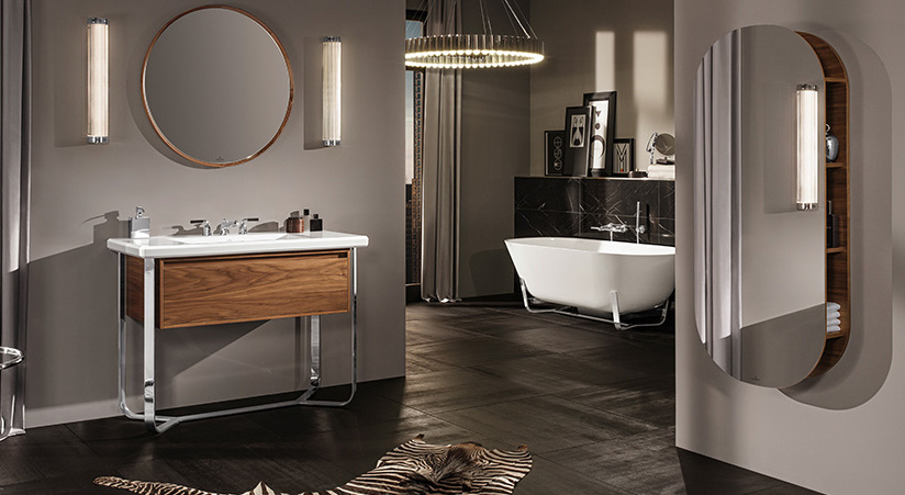 Nieuwe badkamer collectie Antheus van Villeroy & Boch vanaf 2018 beschikbaar. Art Deco badkamer #badkamer #design #hout